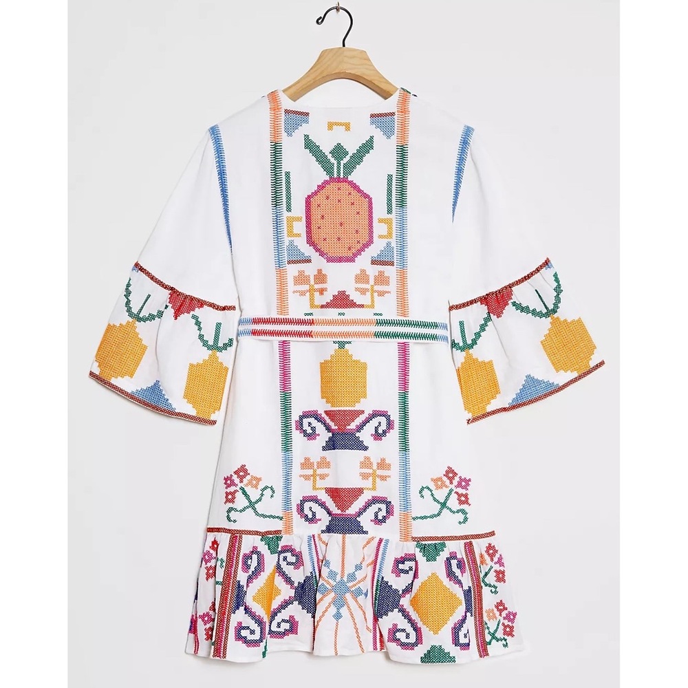 NWT FARM RIO Jimena Embroidered Mini Dress - Picture 4 of 9